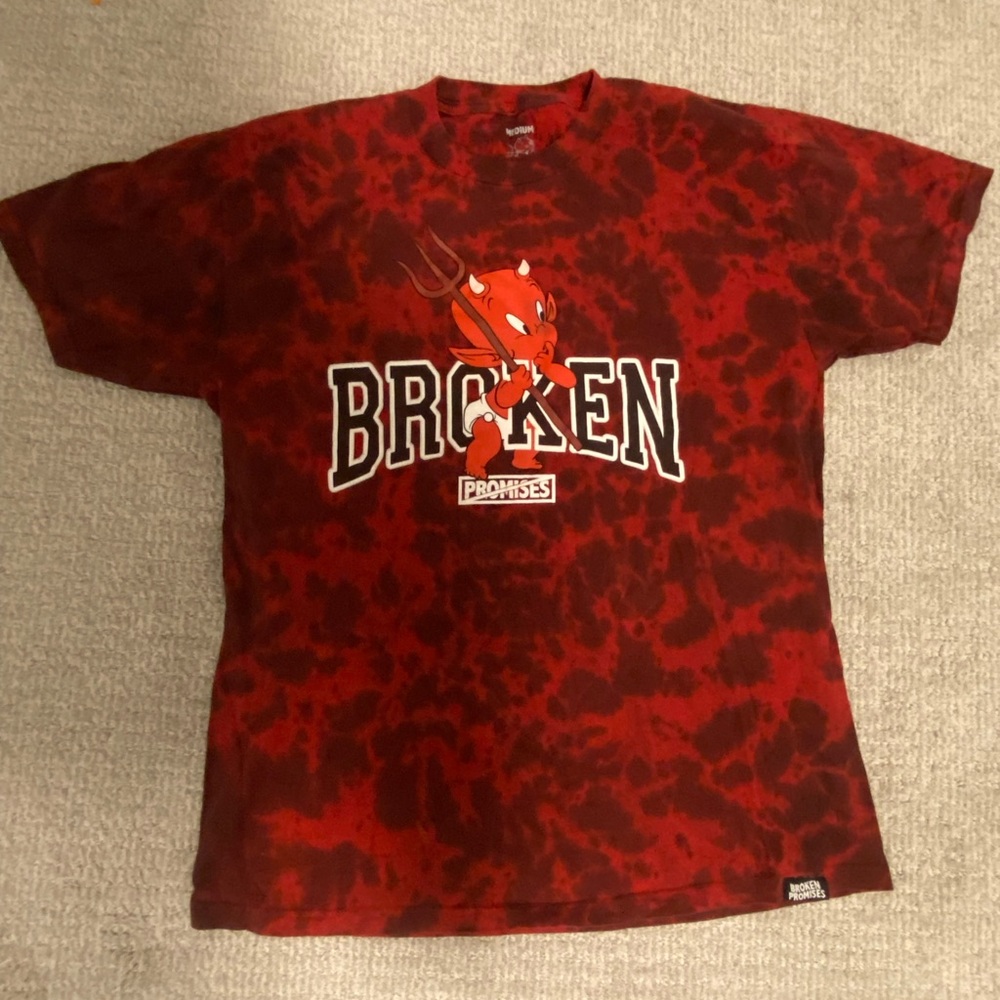 Red Tie-Dye Broken Promises Shirt